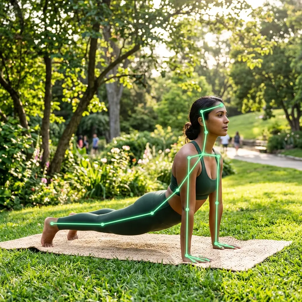 Outdoor Mindful Yoga Practice with Zenira Flow AI